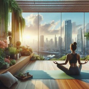 rooftop yoga